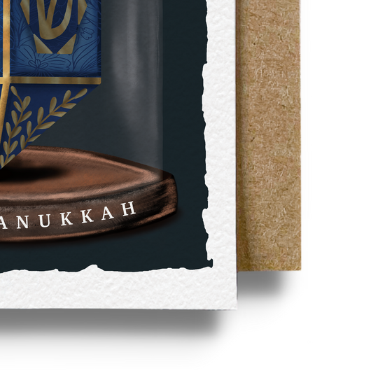 Hanukkah Dreidel Globe Card