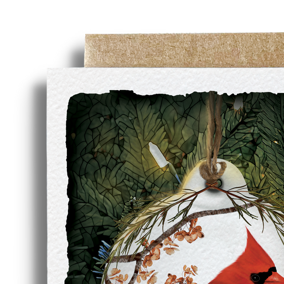 Christmas Cardinal Bauble Card