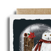 Holiday Snowy Owl Globe Card