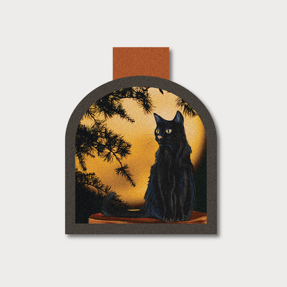 Black Cat Magnetic Bookmark