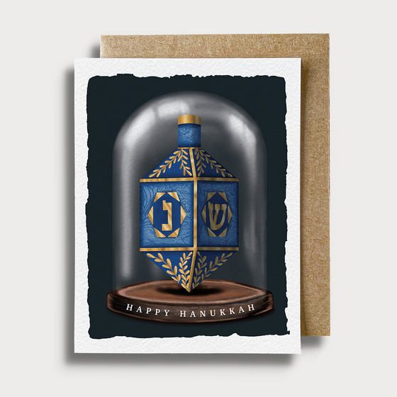 Hanukkah Dreidel Globe Card