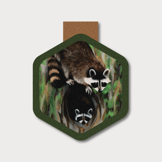 Hide Raccoon Magnetic Bookmark