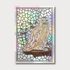 Snowy Owl Stained Glass Suncatcher