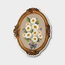  Daisies Vintage Framed Vinyl Sticker