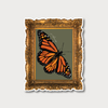 Monarch Vintage Framed Vinyl Sticker