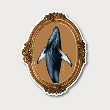  Humpback Whale Vintage Framed Vinyl Sticker