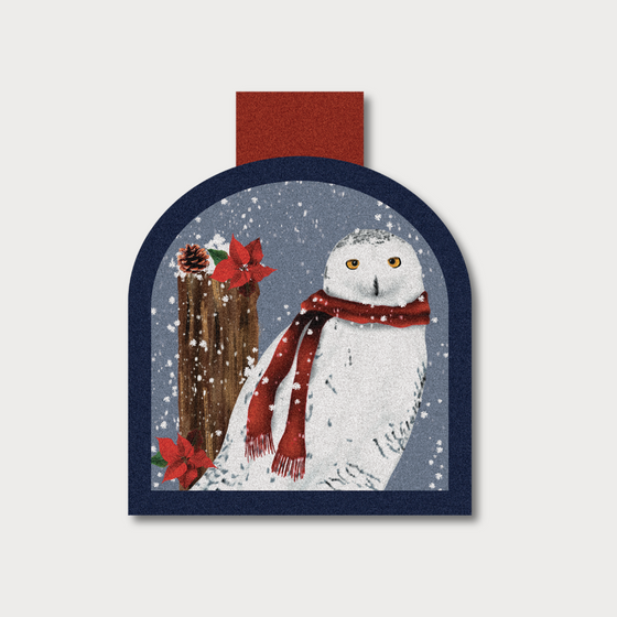 Winter Owl Magnetic Bookmark