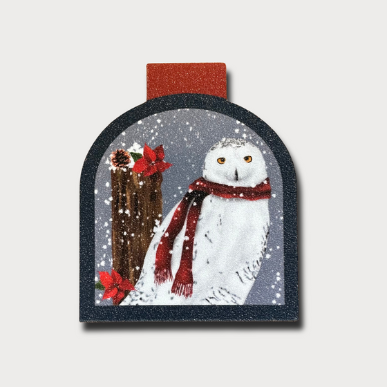 Winter Owl Magnetic Bookmark